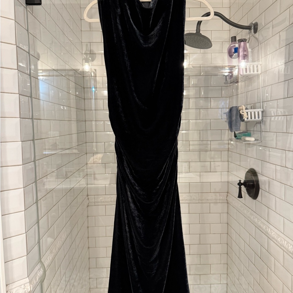 a new day Blue velvet Maxi Dress